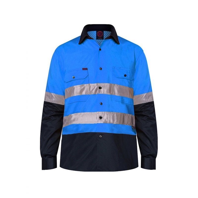 Hi Vis Lightweight Taped Work Shirt - Buy Online with Red Roo