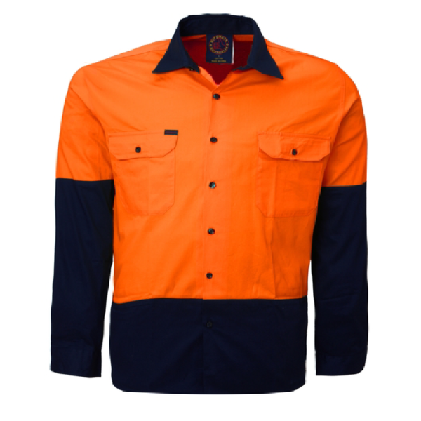 Hi Vis LS Work Shirt - Orange