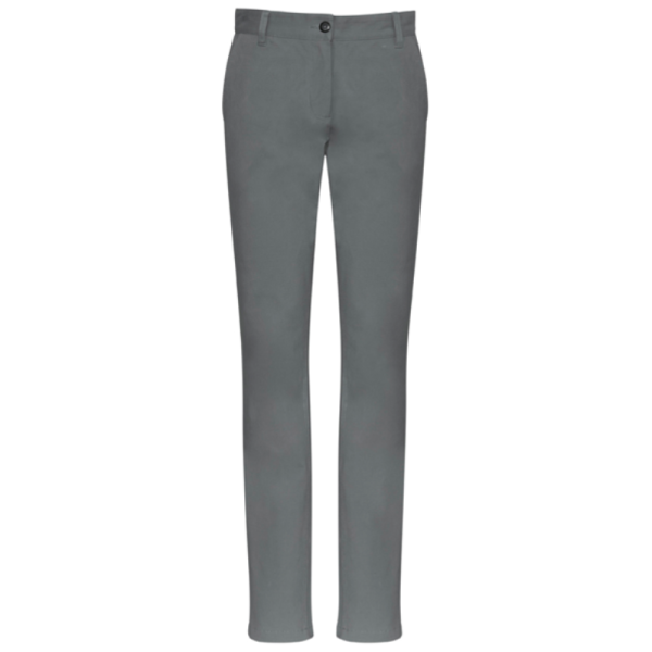 Ladies Lawson Chino Pant in Grey