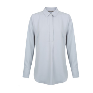 Quinn Long Sleeve Soft Top - Silver