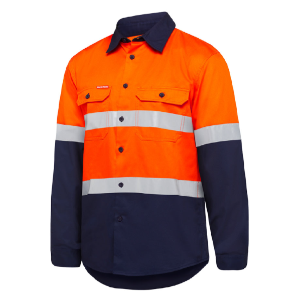 Hard Yakka Hi Vis Lightweight LS Shirt - Orange