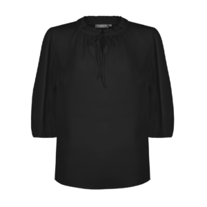 Piper 34 Sleeve Keyhole Top - Black