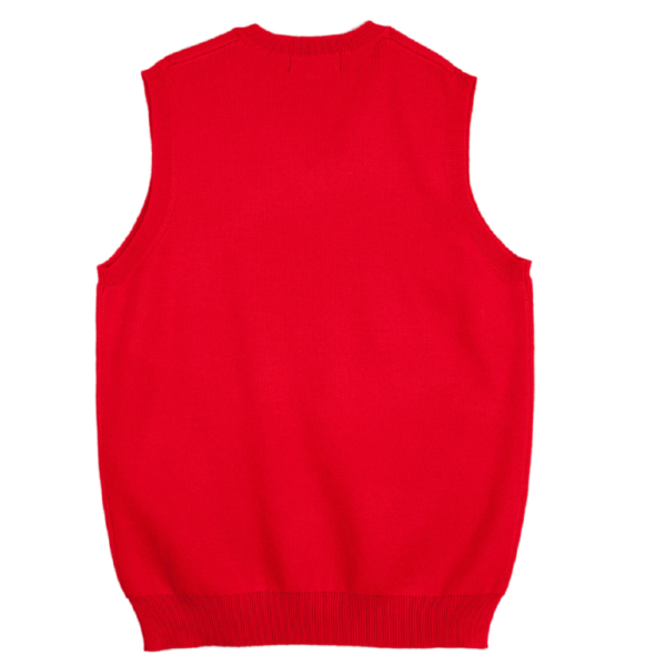 Womens V-Neck Vest - Red Back